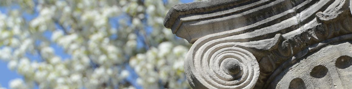 Columns on The University of Akron campus