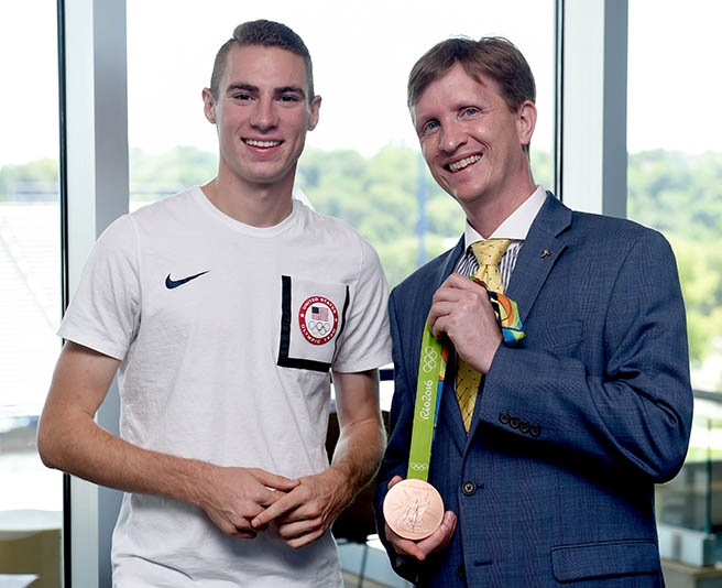 With Clayton Murphy, bronze medalist