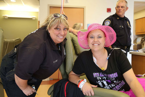 Jamie McKinley with fellow officer Pamela Helmick