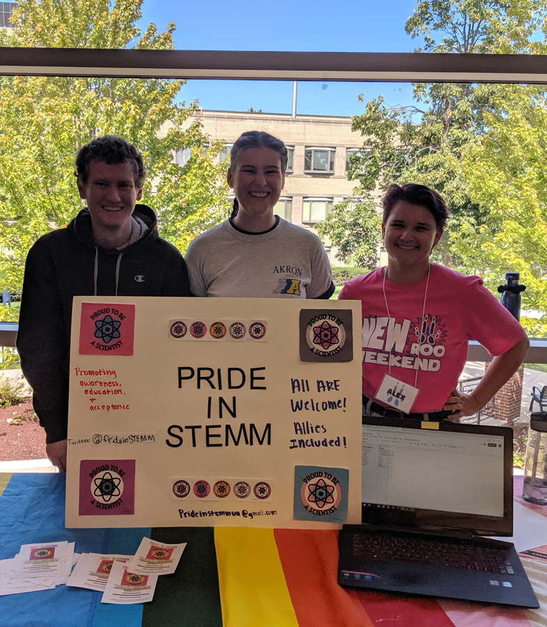 Students from the organization Pride in STEMM at The University of Akron
